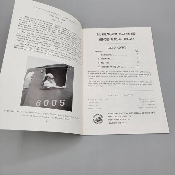 The Philadelphia Marlton and Medford Railroad West Jersey Chapter History Book - Picture 3 of 3